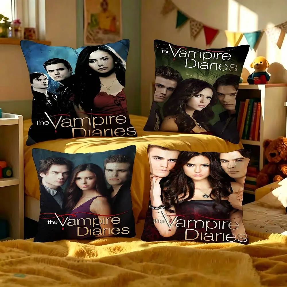 Classic Movie The Vampire Diaries  Pillow Anime Pillow Sofa Bed Head Pillow Cover Cushion Cover 45x45 cm Fashion