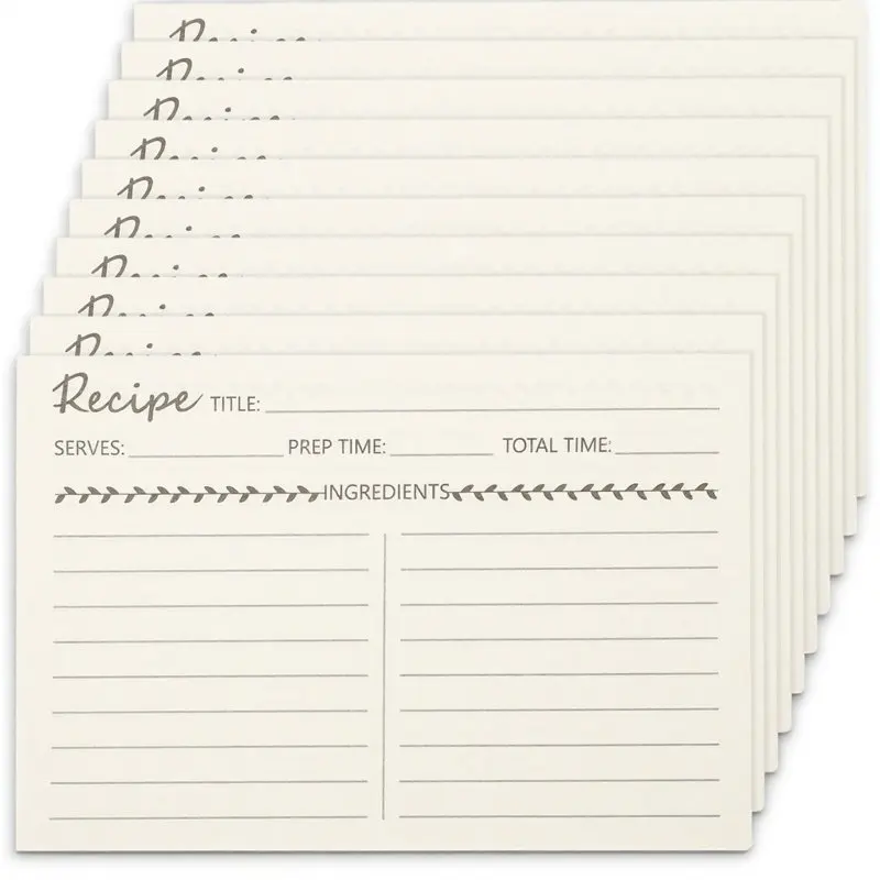 

10 шт. декоративных карточек для рецептов из натуральной крафт-бумаги с яркими цветами и мягким на ощупь покрытием, идеально подходят для подарков и персонализации.