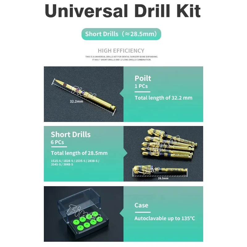 Den tal Osseodensification Bur Kit Den tal im plant Surgical Kit Den tal im plant Drill