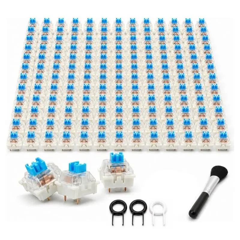 B92B-120 Pack Mechanical Keyboard Switches, Clickers For 3D Prints 3-Pin Clicky Tactile Switches For Keyboards