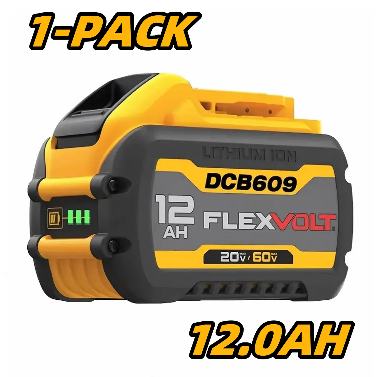1/2/4PACK 12.0Ah Batteries For DEWALT FLEXVOLT 20V 60V MAX Lithium Ion Battery DCB609 DCB606 DCB612 Fit Compatible With Dewalt