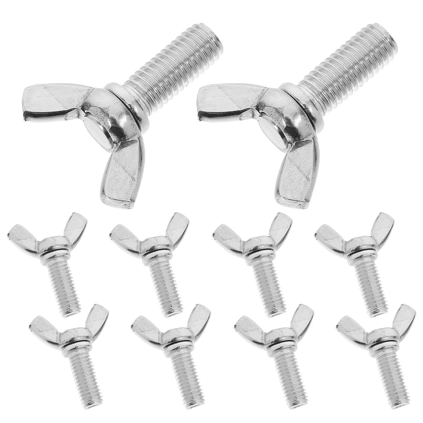 

10pcs Fastener Steel Thumb Butterfly Bolts Fastener Hand Tighten Furniture Mechanical Bolt Hardware