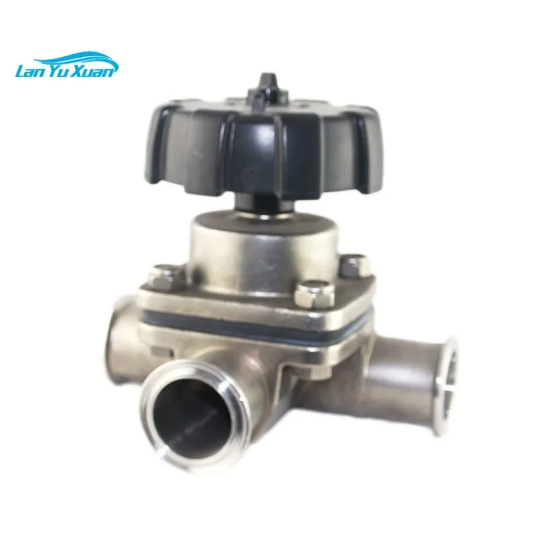 

2025 High Quality SS304 SS316 Sanitary Pneumatic Diaphragm Valve for Water Manual Power