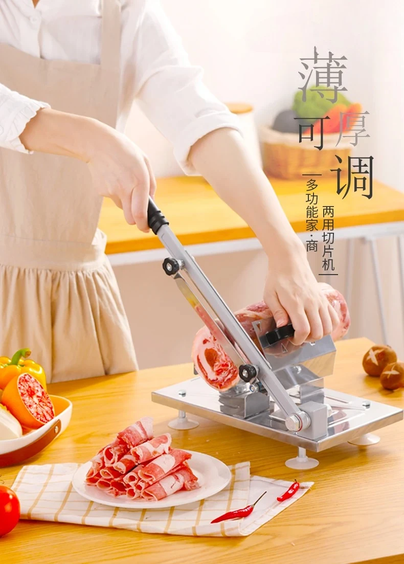 Lamb roll slicer Household meat cutter Manual cutting rice cake knife Frozen meat beef Commercial meat planer artifact