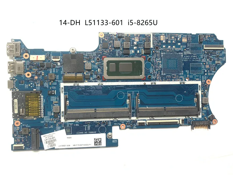 

For Hp Pavilion X360 Convertible 14-DH Laptop Motherboard With I3-8145U i5-8265U L51133-601 L51133-001 18742-1 448.0GG02.0011