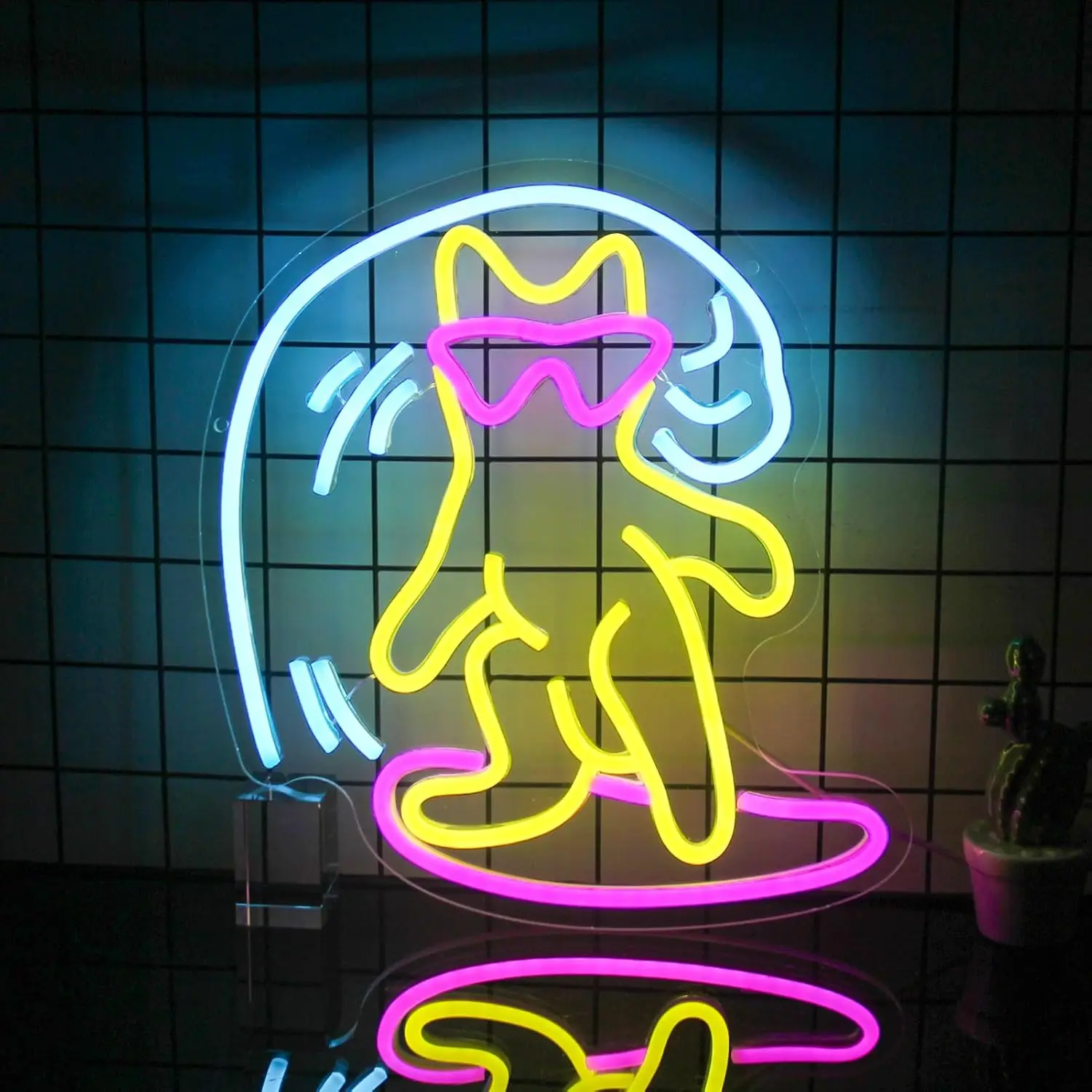Cool Cat LED Neon Sign USB Wall Light Funny Atmosphere Lamp For Bar Club Bedroom Gaming Room Party Wall Art Decor Birthday Gift