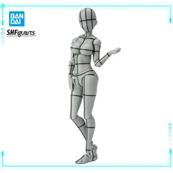 Bandai Original Genuine Body-chan Edition Wireframe Gray Color Ver S.H.Figuarts 13.5cm Collections Model Action Figures Toy Gift