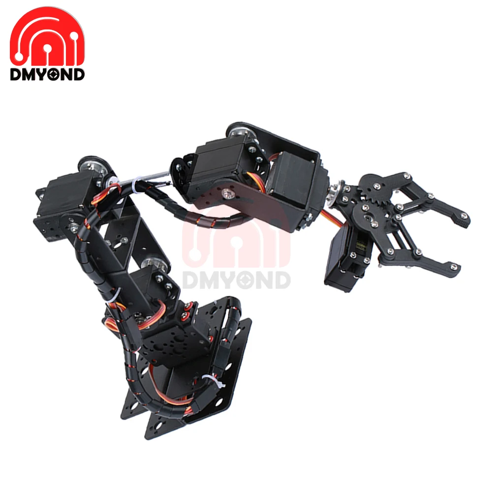 6 DOF Robot Arm Kit Manipulator Metal Alloy Mechanical Arm Clamp Claw Kit MG996R kit with Open Source Code and Tutorial