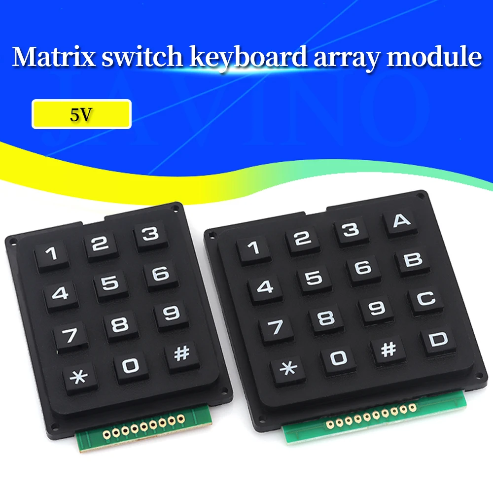 3*4 4*4 Matrix Switch Keyboard Keypad Array Module ABS Plastic Keys 4x4 3x4 12 16 Key Button Membrane Switch DIY Kit forArduino