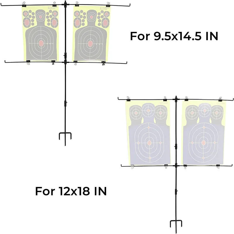 Tiro ajustável alvo suporte para papel ao ar livre tiro tiro alvo alcance bb arma airsoft paintball caça tiro