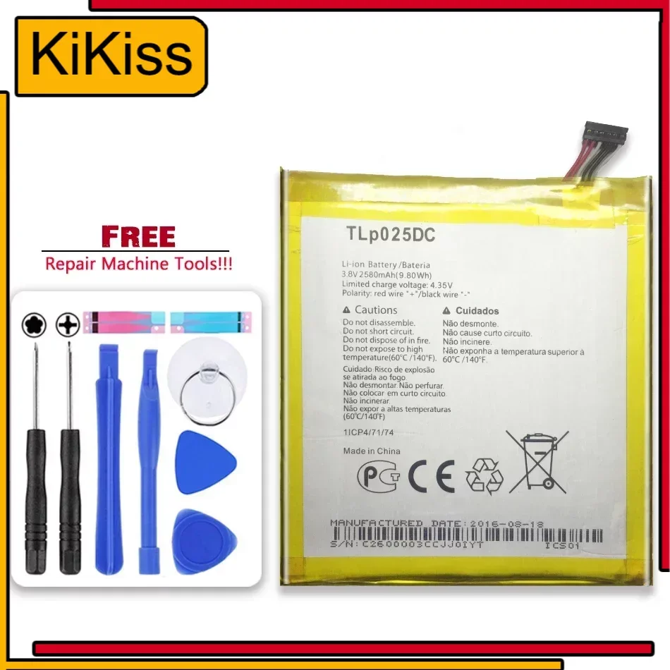 TLP025DC TLp025D2 аккумулятор для Alcatel Pixi 4 6,0 OT 9001A 9001X 9001D 8050D OT-8050 литий-полимерные батареи 2580 мАч