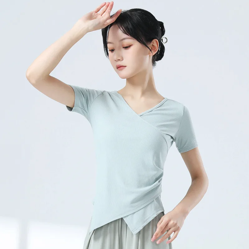 

Modern dance practice clothes women's new daily body adult training yoga self-cultivation training body dance art test top