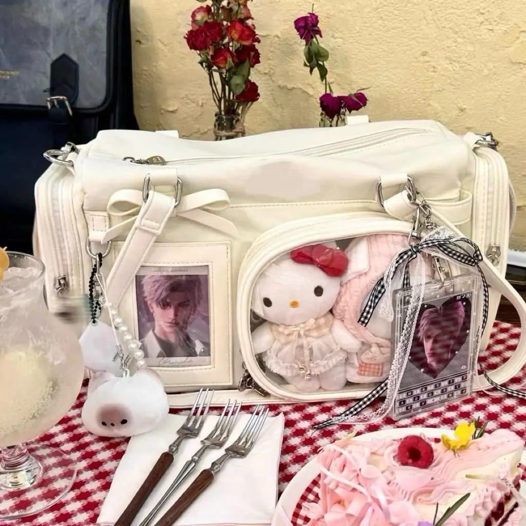 

Y2k Japanese Harajuku Shoulder Bag Womens Transparent Ita Bag Girls School Crossbody Bags for Women Female Designer Handbags