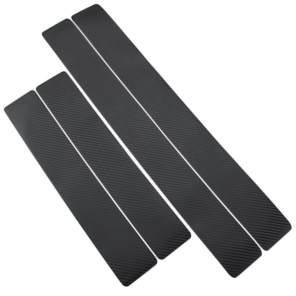 4Pcs Car Threshold Carbon Fiber Sticker Protective For Nissan Qashqai J10 J11 X-Trail t31 t32 kicks Tiida Pathfinder Murano Note