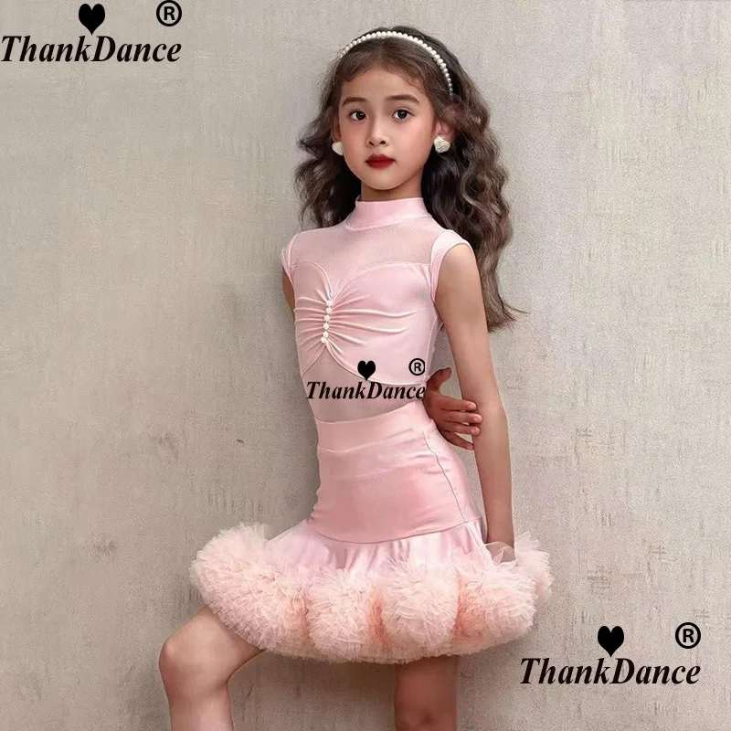 Mädchen Latin Praxis Tragen Kind Nationalen Standard Tanz Kleidung Ballroom Dance Training Outfits Tops mit Rock