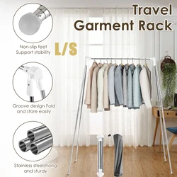 Clothes Drying Rack Collapsible Floor Stand Clothes Hanger Retractable Clothes Drying Rack for Home Camping Travel Outdoor Dorm