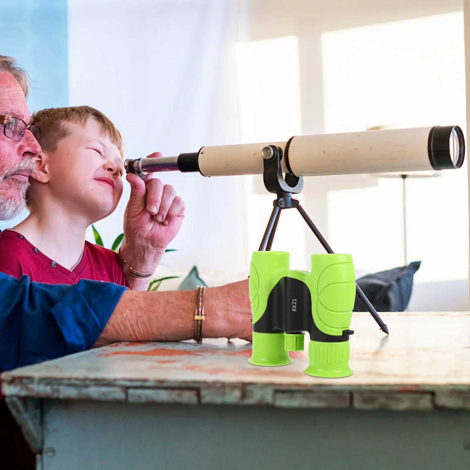 

1Set Mini Portable High Definition Optical Focus Outdoor Exploration Kids Educational Telescope for Travel Hiking