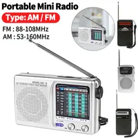 Digital Radio Dual Band Stereo Radio Built-in Speaker Pocket Pointer Radio SW/AM/FM LCD Display for Indoor Outdoor Emergency Use