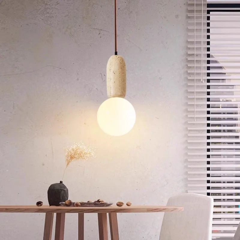 

Modern Wabi-Sabi-style Stone Metals Pendant Light Warm Light Sconce Suitable For Living Rooms Bedrooms Dining Rooms