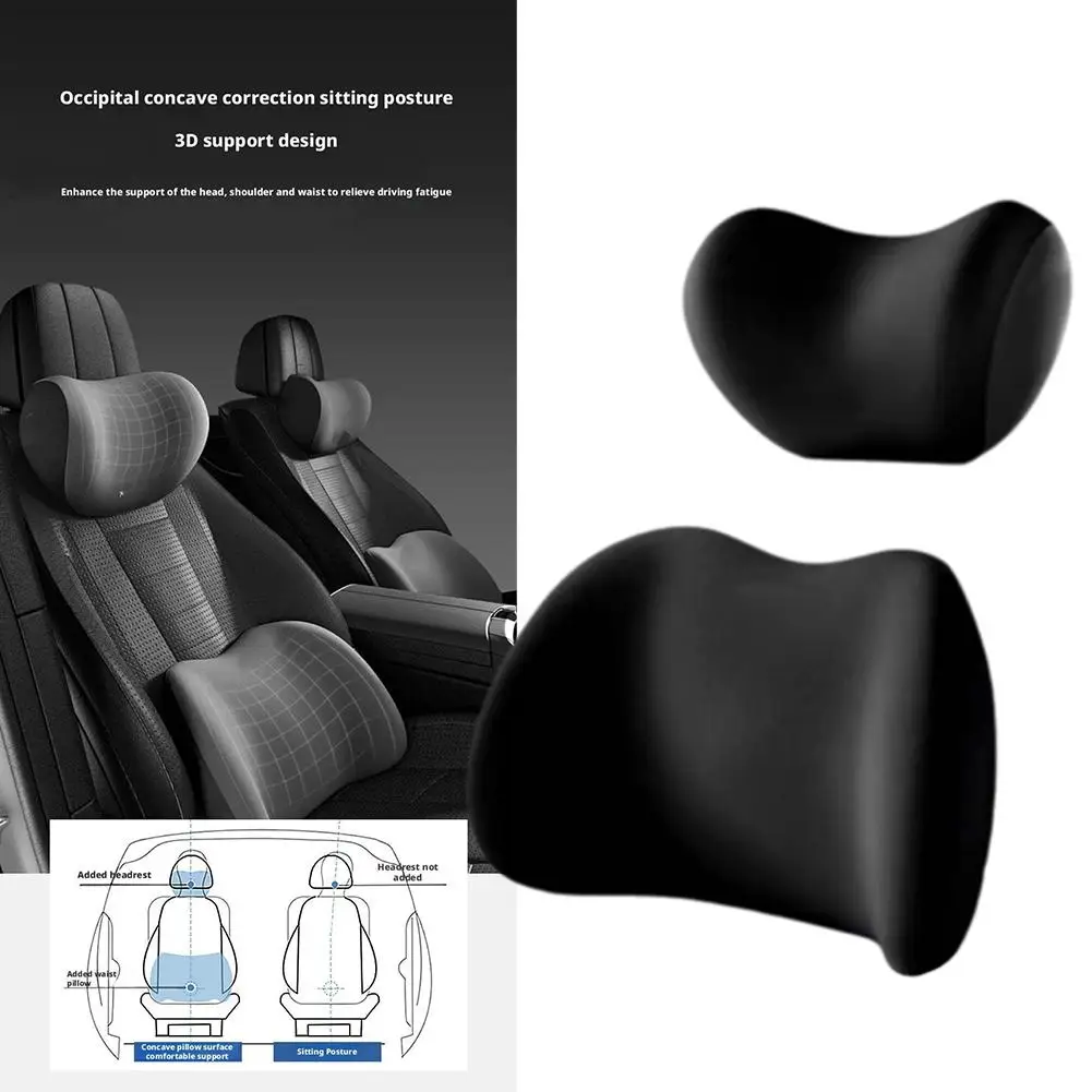 

Car Headrest/Lumbar Support Car Neck Pillow Waist Cushion Backrest Lumbar Waist Cushion Support Car Driving Seat Driver Sup Y0Q3