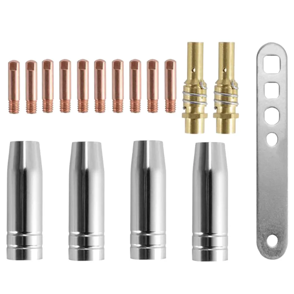 1Set Red Copper Electric Welding Accessories Kit for -15Ak Torch Professional Welding Nozzle Connecting Rod Gas Shielded Torch
