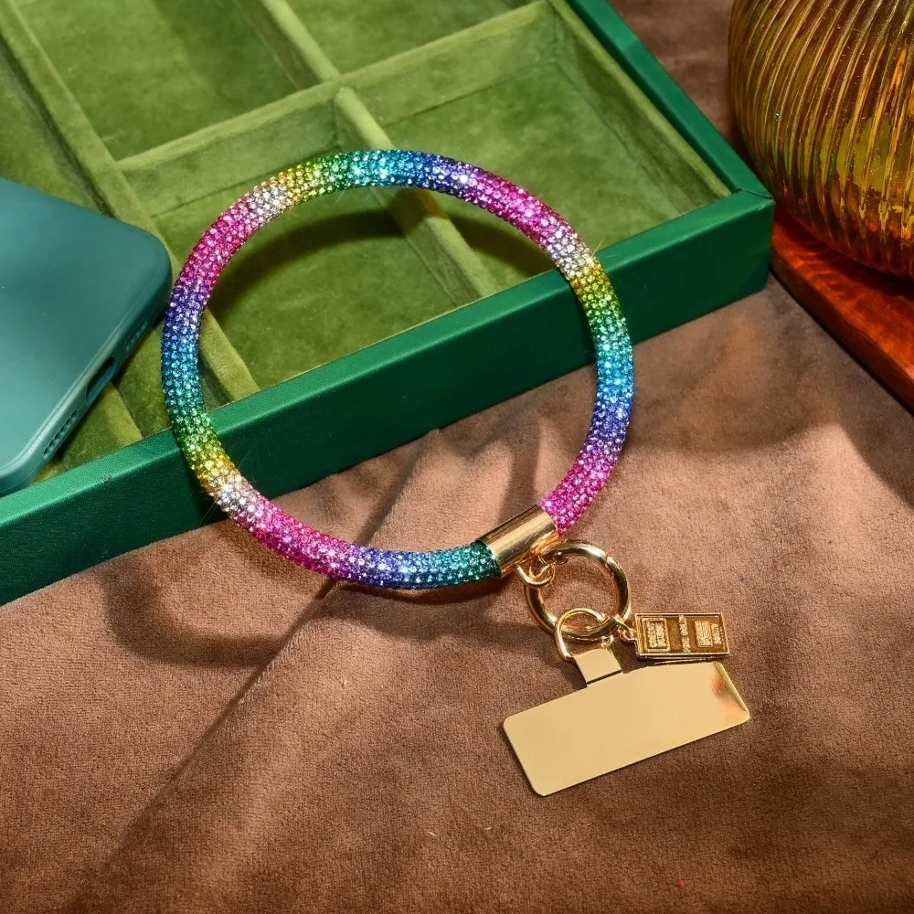 

Модный блестящий ремешок для телефона с камнями, яркий и яркий ремешок для телефона на запястье, бриллиантовый хрустальный брелок, аксессуары для телефона