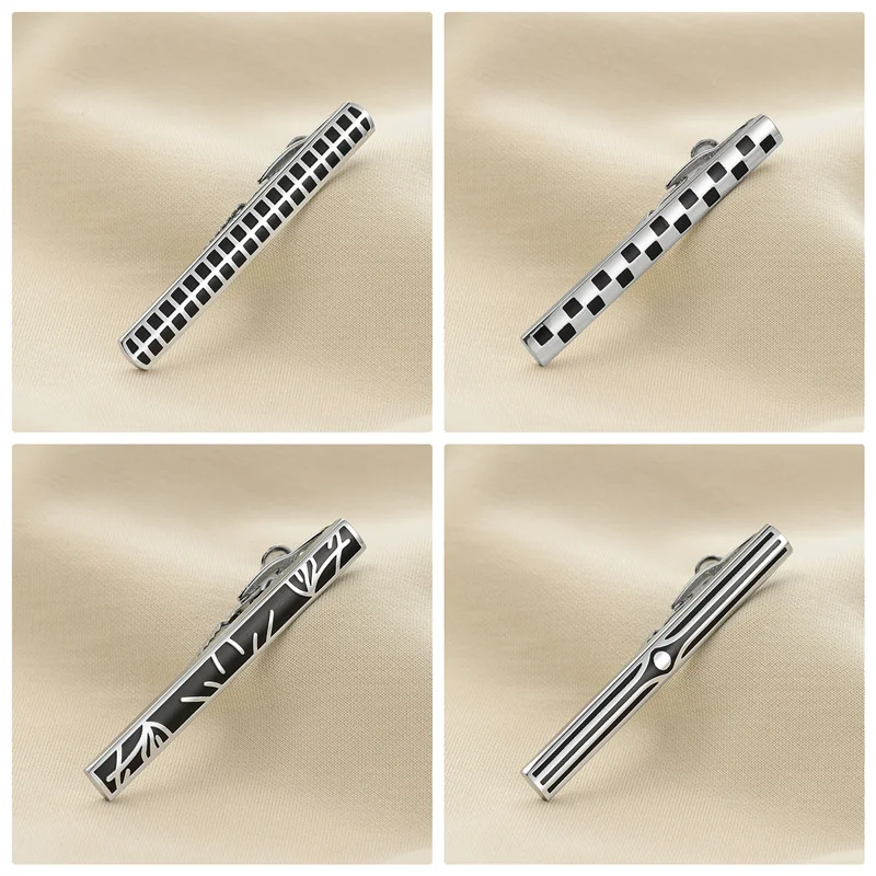 8 PCS Metal Tie Clip Set With Gift Box Wedding Guests Gifts For Man Shirt Cufflinks Men\'s Gift Husband Luxury Jewelry Business