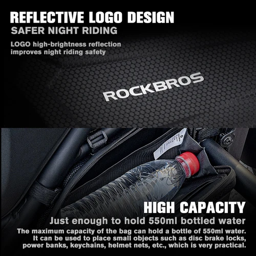 Imagen 2 del producto Bolsa para motocicleta CM300, bolsa impermeable de gran capacidad CM500, bolsa para motor, poste protector, accesorios para bicicleta, fibra de carbono de alta capacidad