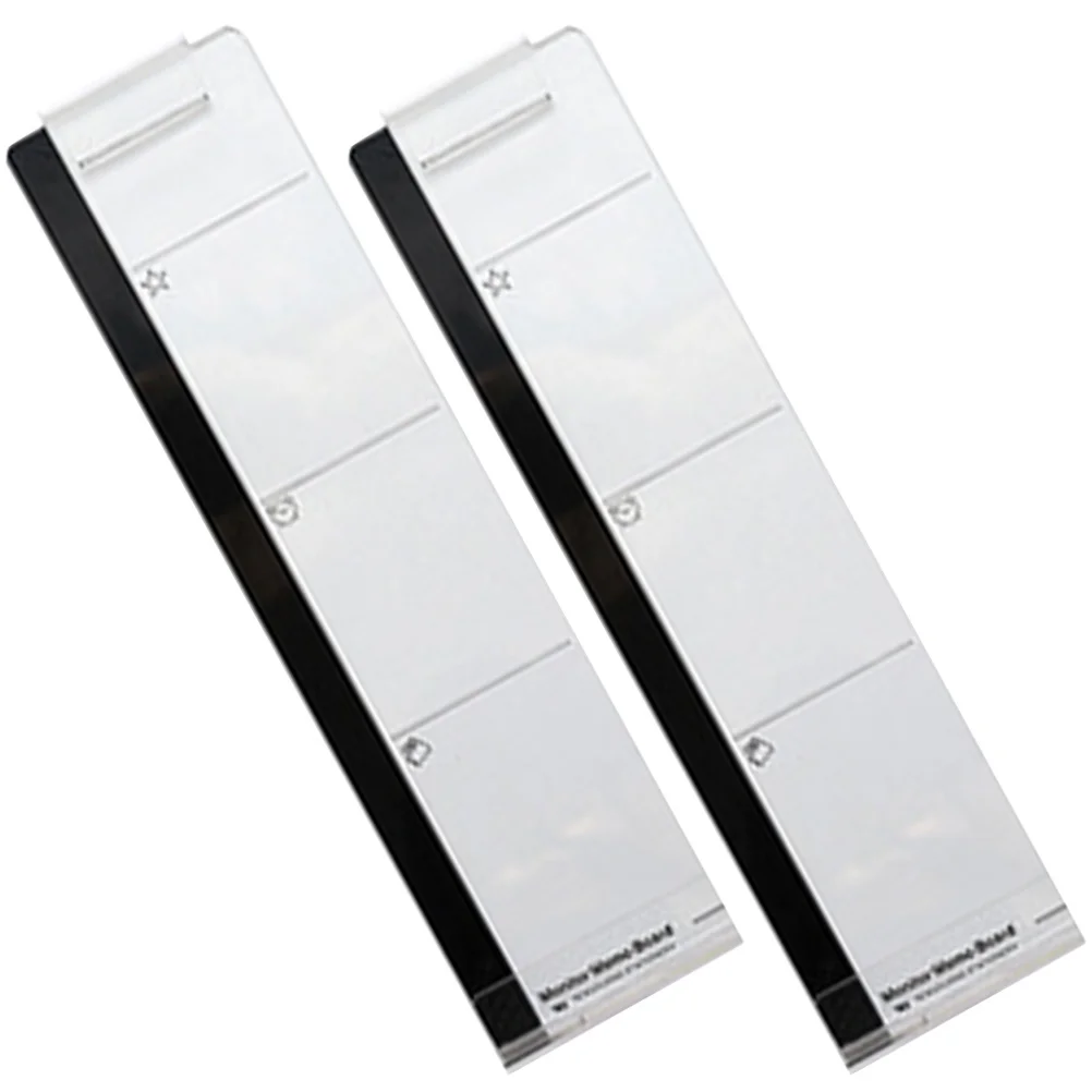 2Pcs Clear Computer Monitor Memo Boards Slim Sticky Screen Side Message Reminder Strong Adhesive Office Workspace Board