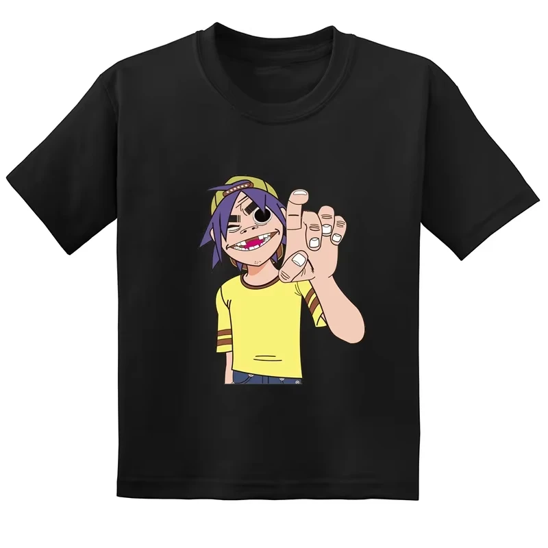 Gorillaz Print T-Shirt Kids Boys Girls Teenager Summer Casual Cotton Short Sleeve Anime Streetwear Summer Casual 2026 Hot Sale