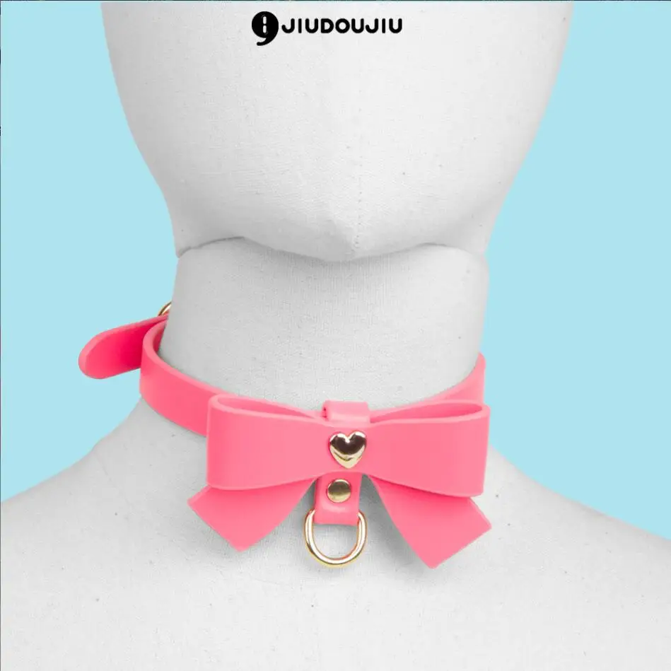 الكبار لعبة المثيرة الكلب اللعب المقود الجلود الموقف الياقات Bowknot الجنس طوق لعبة تدريب BDSM عبودية أدوات الجنس SM الرقيق S3047