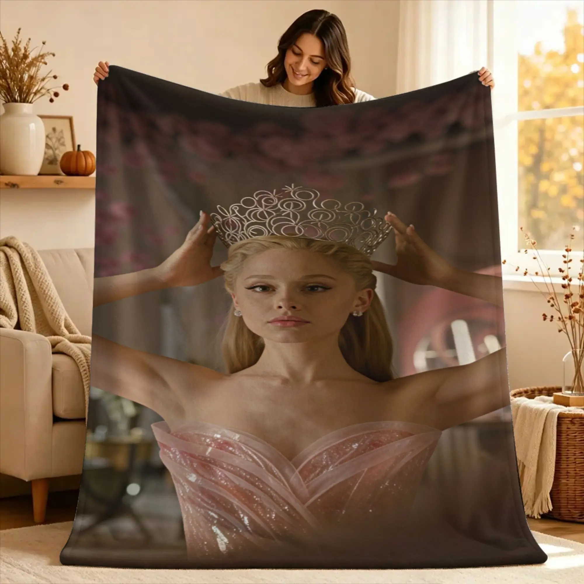 Ariana Grande Blanket  Soft Pattern Plush Bedding Throws For Living Room Airplane Travel Flannel Bedspread Bed Cover
