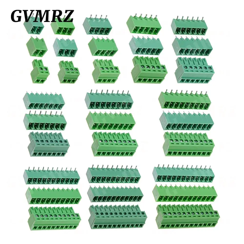 5Set/lot 15EDG 3.81mm PCB Seal Screw Terminal Block 2 ~ 12 Pin KF15EDG 3.81 Male Plug + Female Socket Pin Header Wire Connector