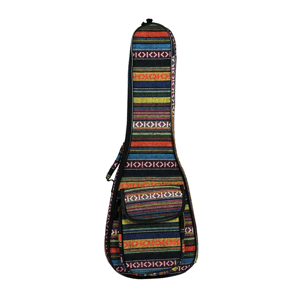 23-Zoll-Ethno-Ukulele-Tasche, tragbar, weiche Tasche, Konzert, Oxford-Stoff, Rucksack, Handtasche, verstellbarer Riemen – Detail 3