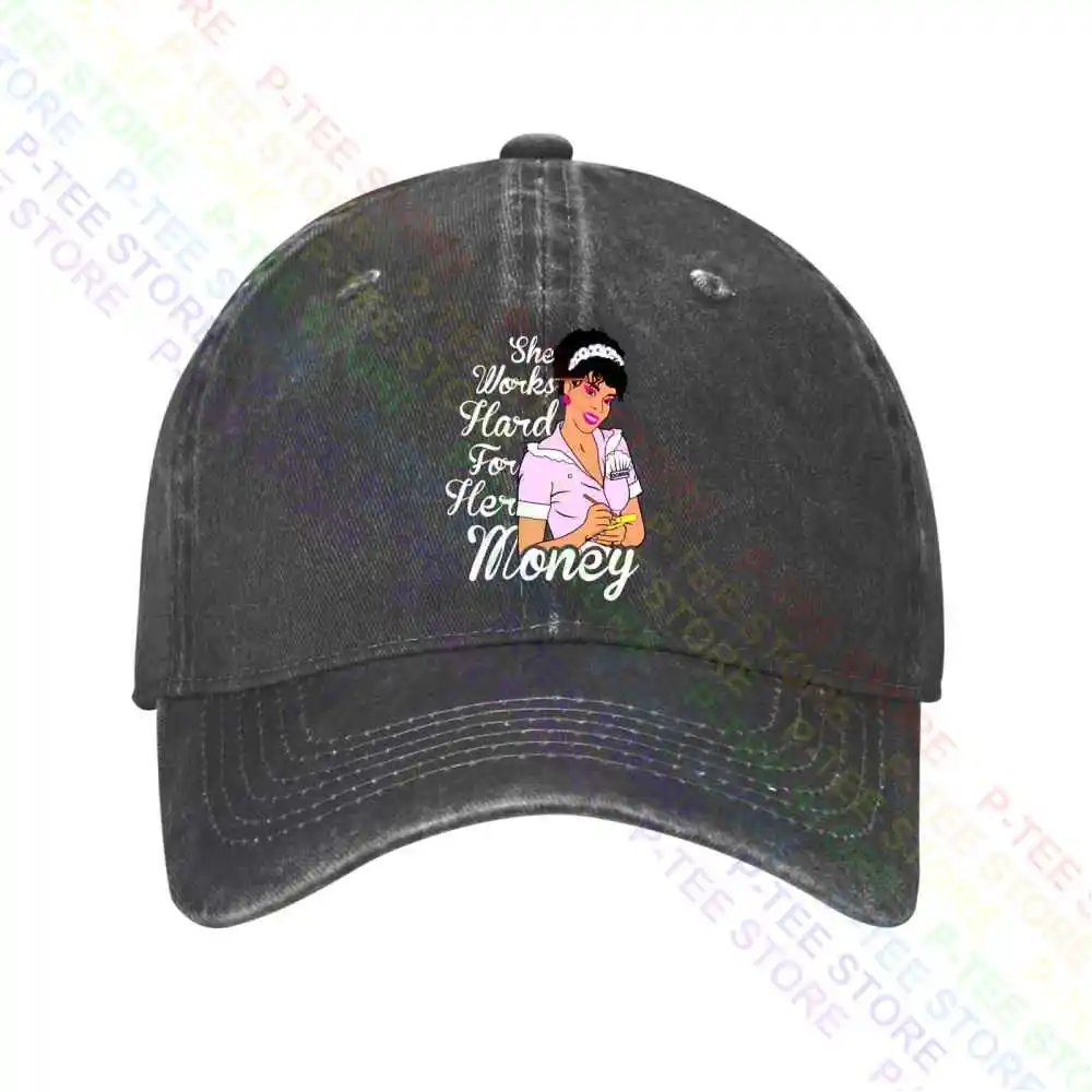 

Donnashe Works Hard Disco Cartoon Baseball Cap Snapback Caps Knitted Bucket Hat