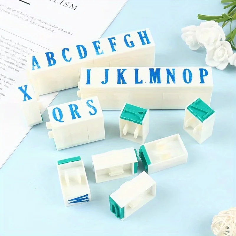 DIY Paper Work Diary Album Wedding Letter Alphabet Stamp Digital Number Symbol Seal Chapter Combination Print Size 9X6mm