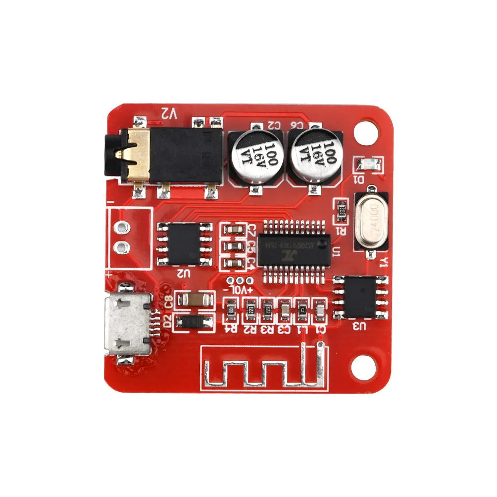 XH-A252 Bluetooth 5.0 Bluetooth decoder board receiving module MP3 decoder board microphone with switch shell audio cable module