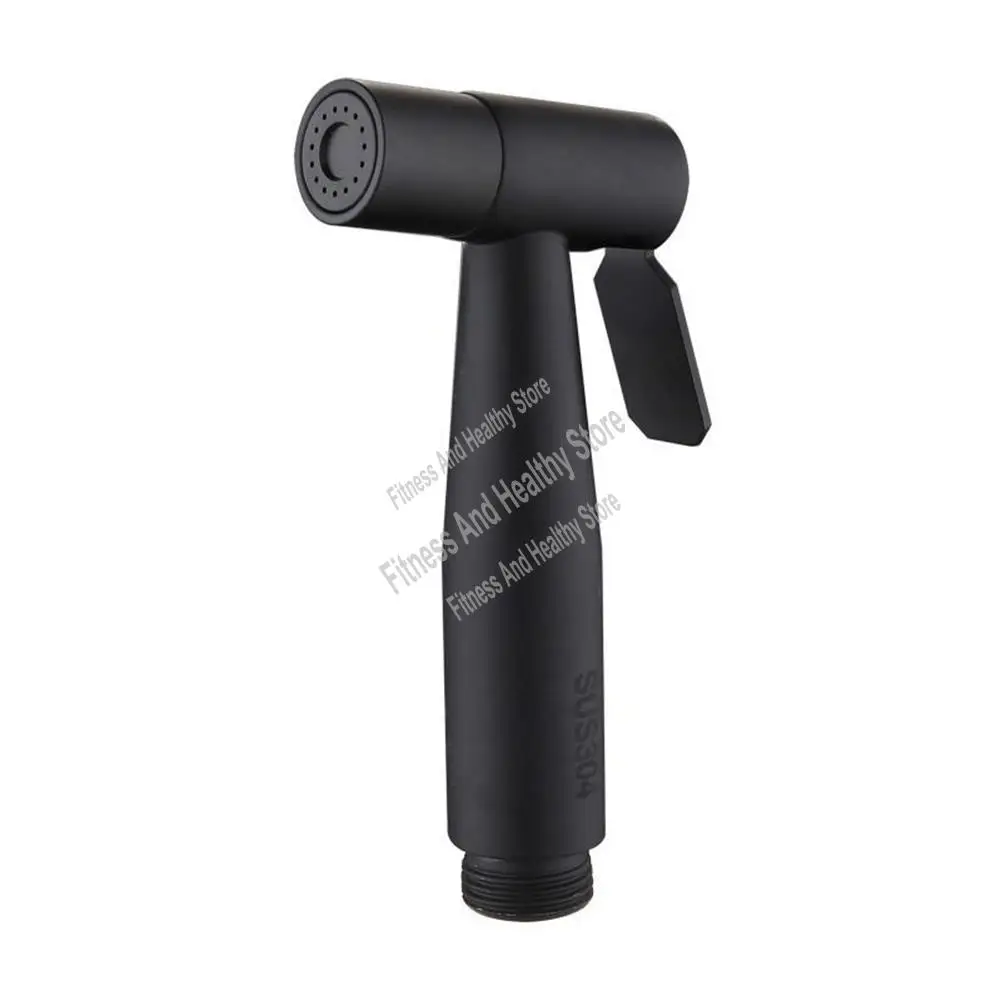 

Черный набор для унитаза и биде, настенный душ, аксессуары для ванной комнаты, распылительная насадка для биде, мытье, чистый унитаз-AT35