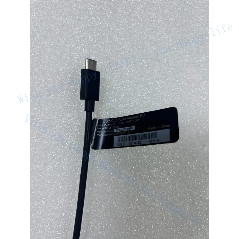 TT  for HP RTL8153-03  RJ45 Adapter FD Network Cable P/N:855474-003 918779-001