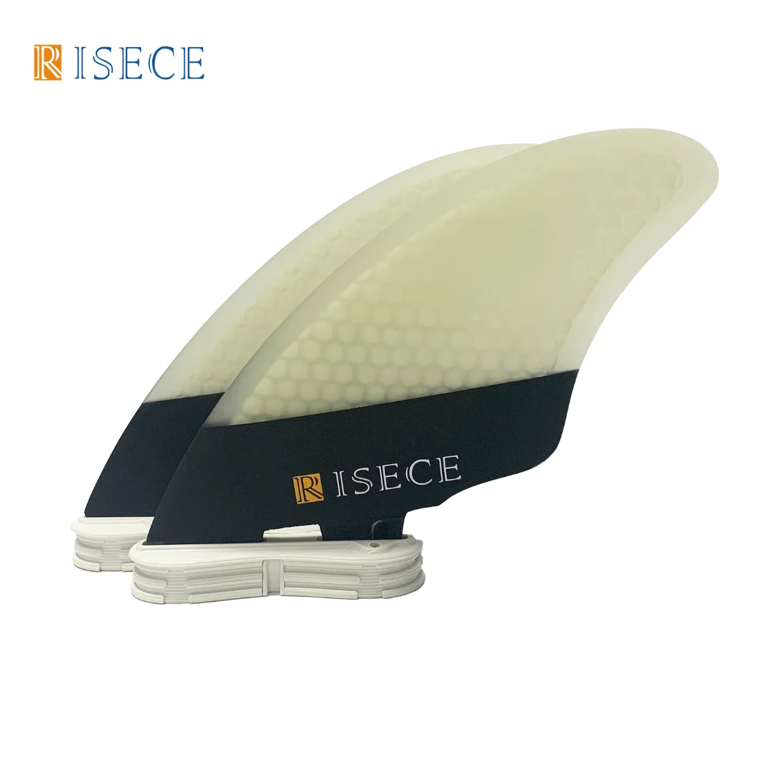 RISECE FCSII Surfboard Fins Performance Keel Honeycomb Core Twin Tab Fins for Surfing