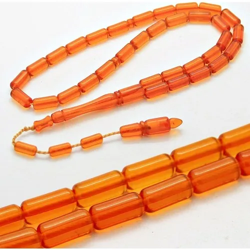 Rosary Tank Cutting Model Poland Amber Prayer Beads-Orange