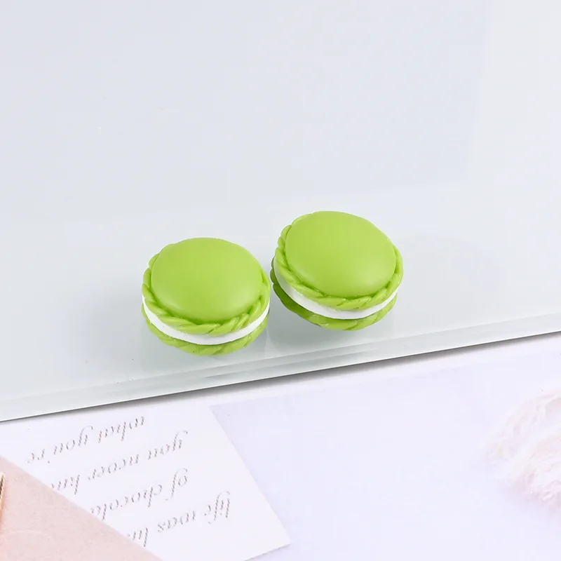 10pcs Diy Macaroon Resin Cake Fake Food Series Flatback Cabochon Kawaii Planar Miniatures Scrapbooking Tools Accessories Crafts