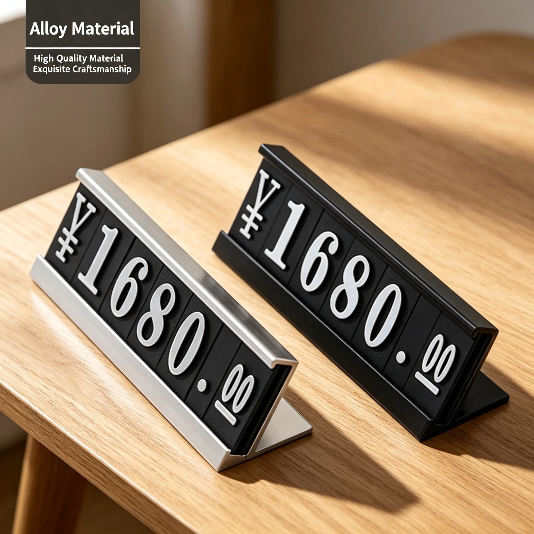 40 Sets Adjustable Assembly Number Jewelry Watch Price Label Sign Holder Display Stand Small Price Cube Tags