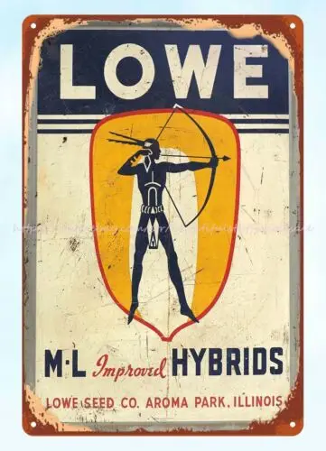 house decor office restaurant Lowe Hybrids metal tin sign