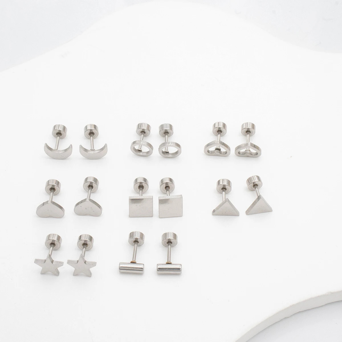24 قطعة الأذن الجراحية الصلب ترصيع الشفاه Labret خواتم الأذن الزنمة اللولب الغضروف الفص رجل الشرير القوطية أقراط هيئة ثقب المجوهرات