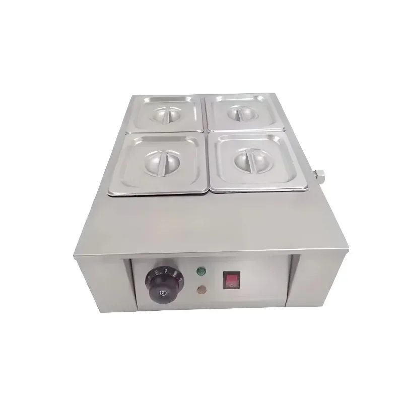Commercial 4 Pot Electric Chocolate Refiner Heated Chocolate Melter Chocolate Melt Tank