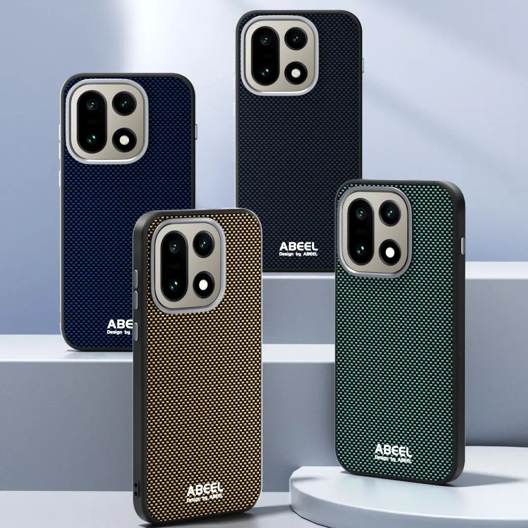 

For OnePlus 15 Case 1+15 Magsafe Wireless Charging Carbon Solid Dot Ball Pattern Camera Circle Mobile Phone Cases Cover