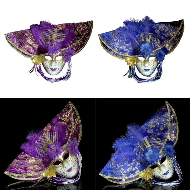 49MF Mardi Gras Mặt nạ lễ hội trang phục Mask Mask Curales, trang trí mặt nạ hài kịch Venice