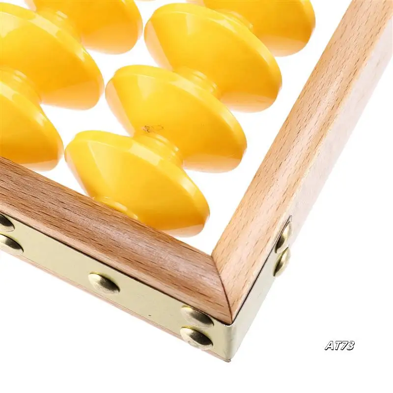 4X 7 Column Non-Slip Hanging Wooden Abacus Chinese Soroban Educational Tool Mathmetic Calculator For Student Teacher