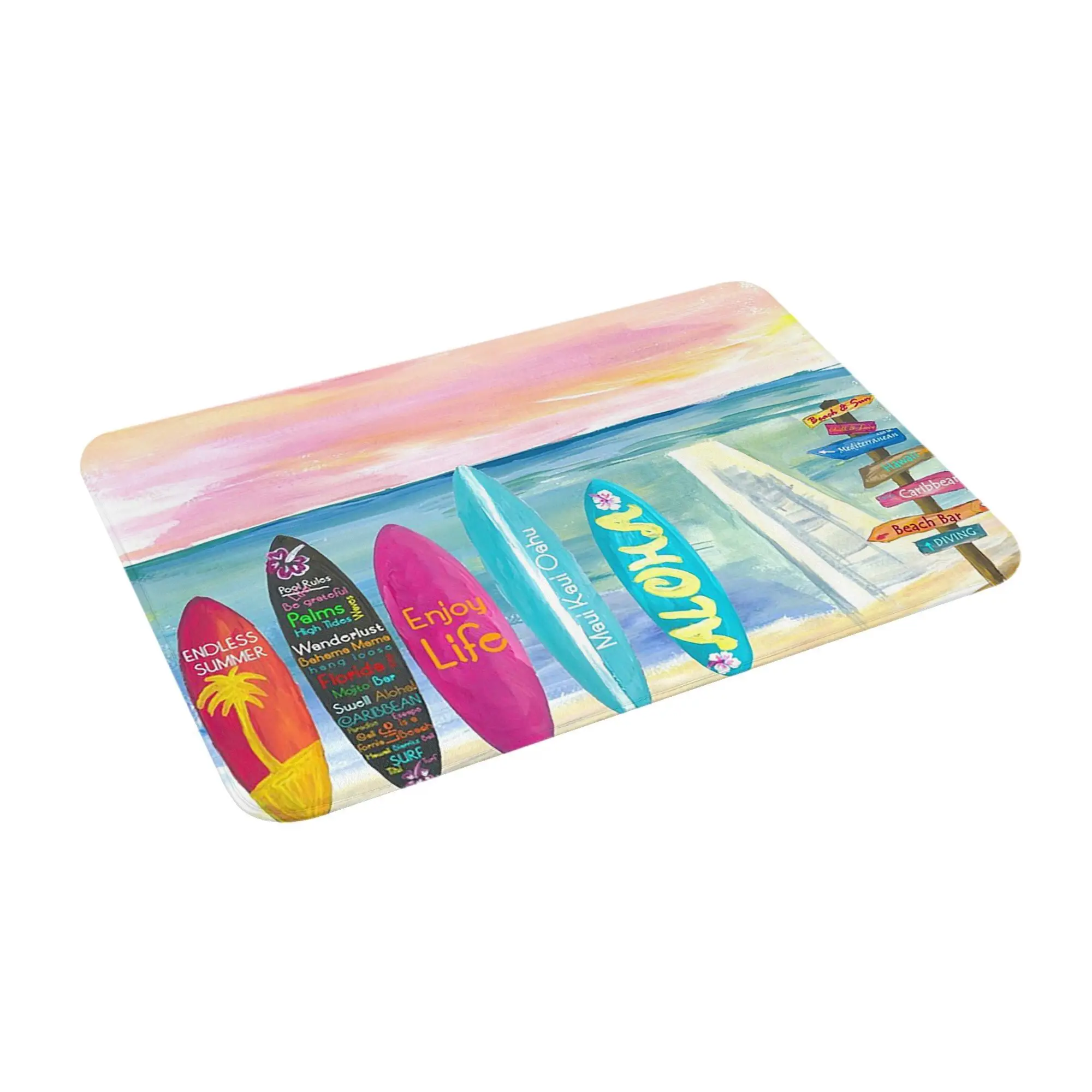 

Философия доски для серфинга Наслаждайтесь жизнью, путешествий и серфинга Настенный противоскользящий коврик для доски для серфинга Напольный коврик Вход в дом Ванная комната Коврики для ног